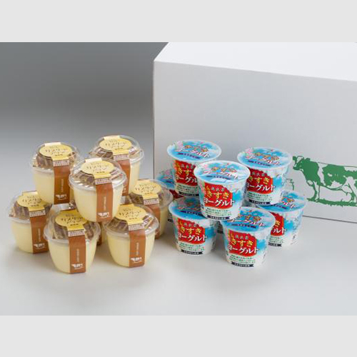 (A147-2)牧場のプリン・ヨーグルトセット16個入り