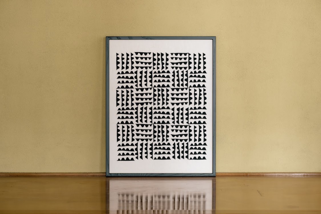 シルクスクリーンポスター「田畑」フレーム付き