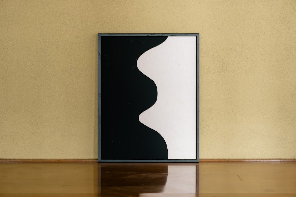 シルクスクリーンポスター「山並」フレーム付き（産直）