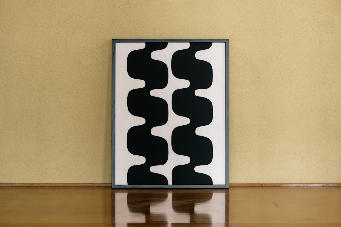 シルクスクリーンポスター「霧」フレーム付き（産直）