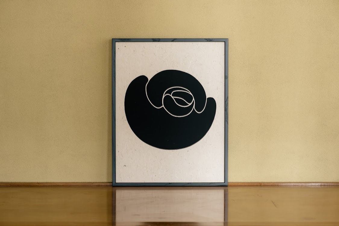 シルクスクリーンポスター「蕾」フレーム付き