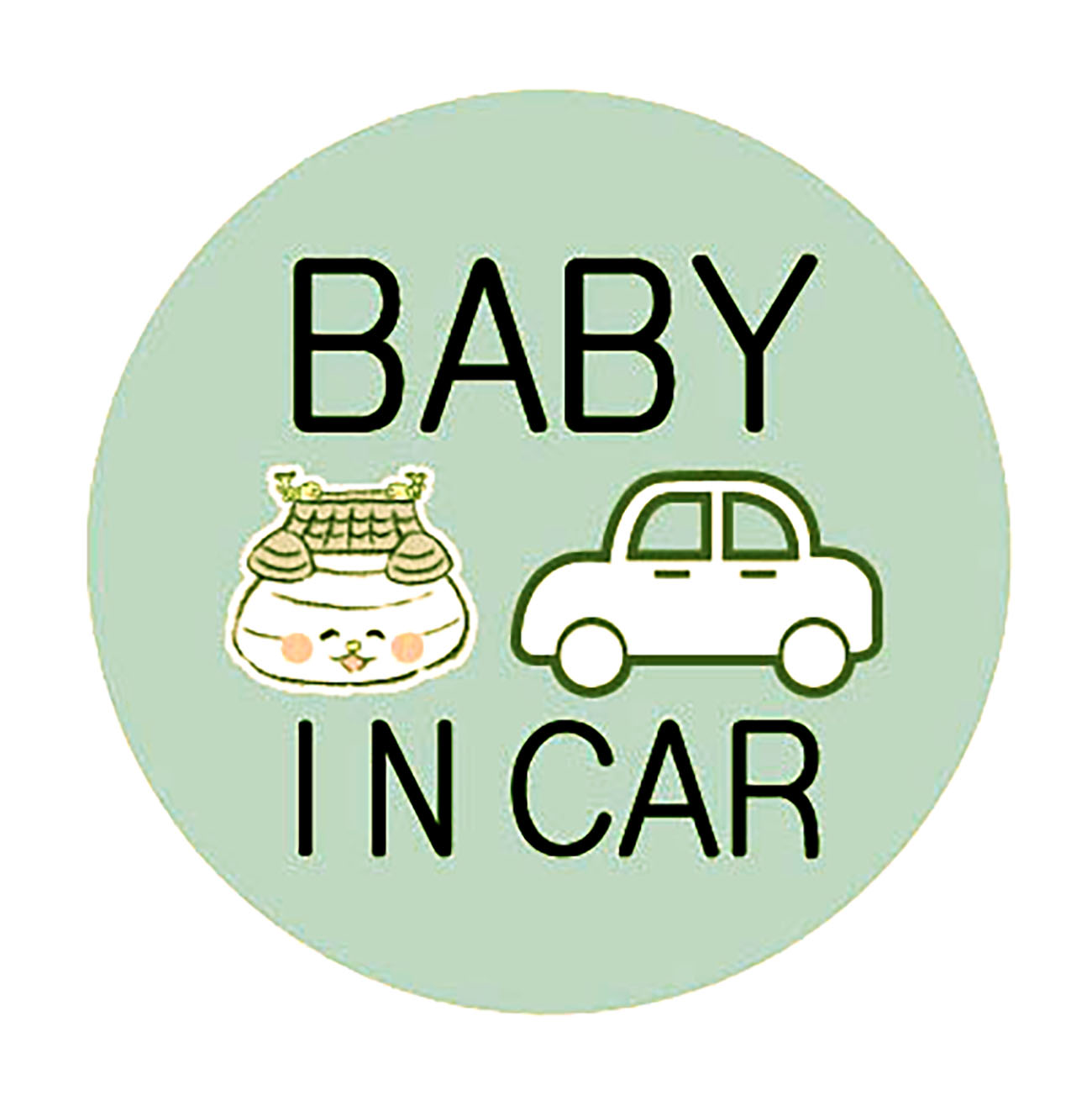 おまっちぇカーステッカー＜BABYブルー＞
