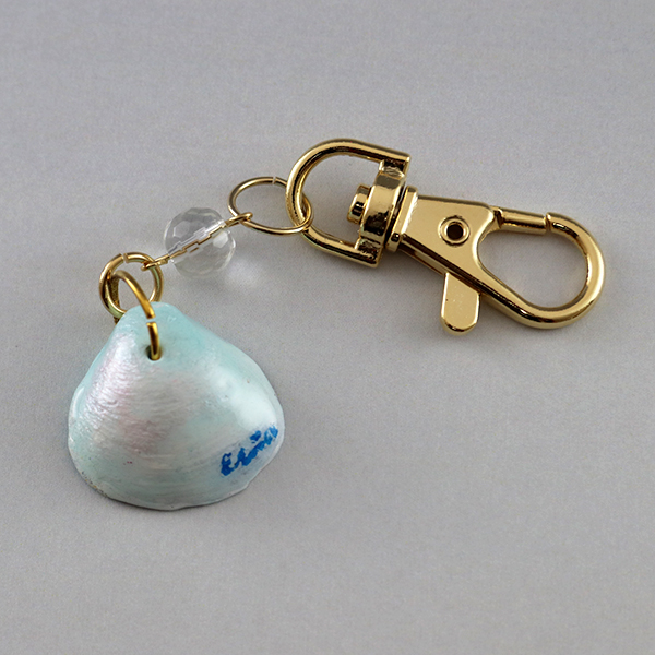 手描きしじみキーホルダー(水晶)No.4