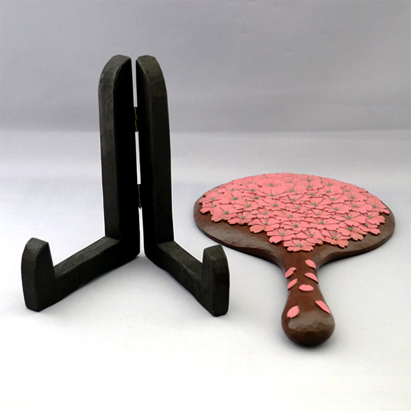 桜手鏡(皿立付)