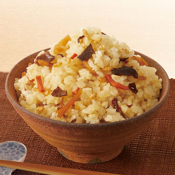 安心米　舞茸と根菜のご飯（玄米入り）