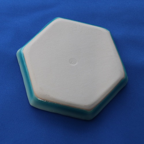 青釉六角小皿