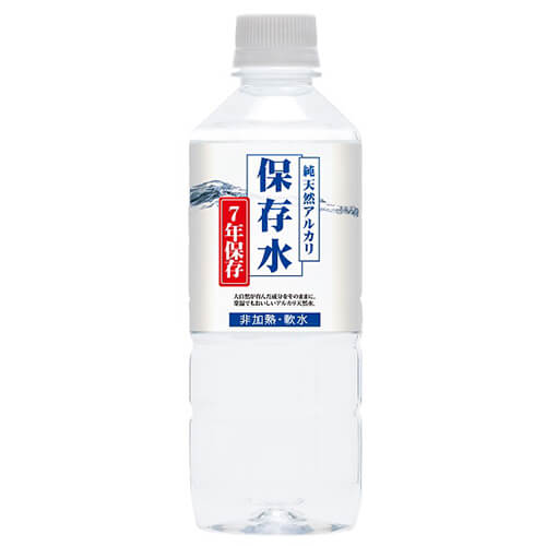 純天然アルカリ保存水(7年)500ml×24本入り(産直)