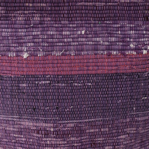 安来織　裂織バッグ　紫