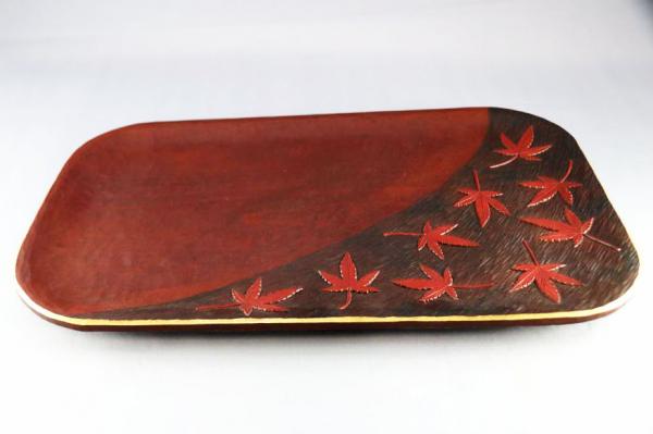 もみじ彫皿