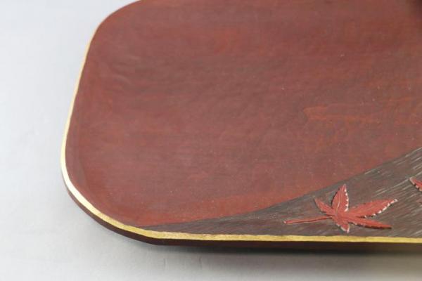 もみじ彫皿